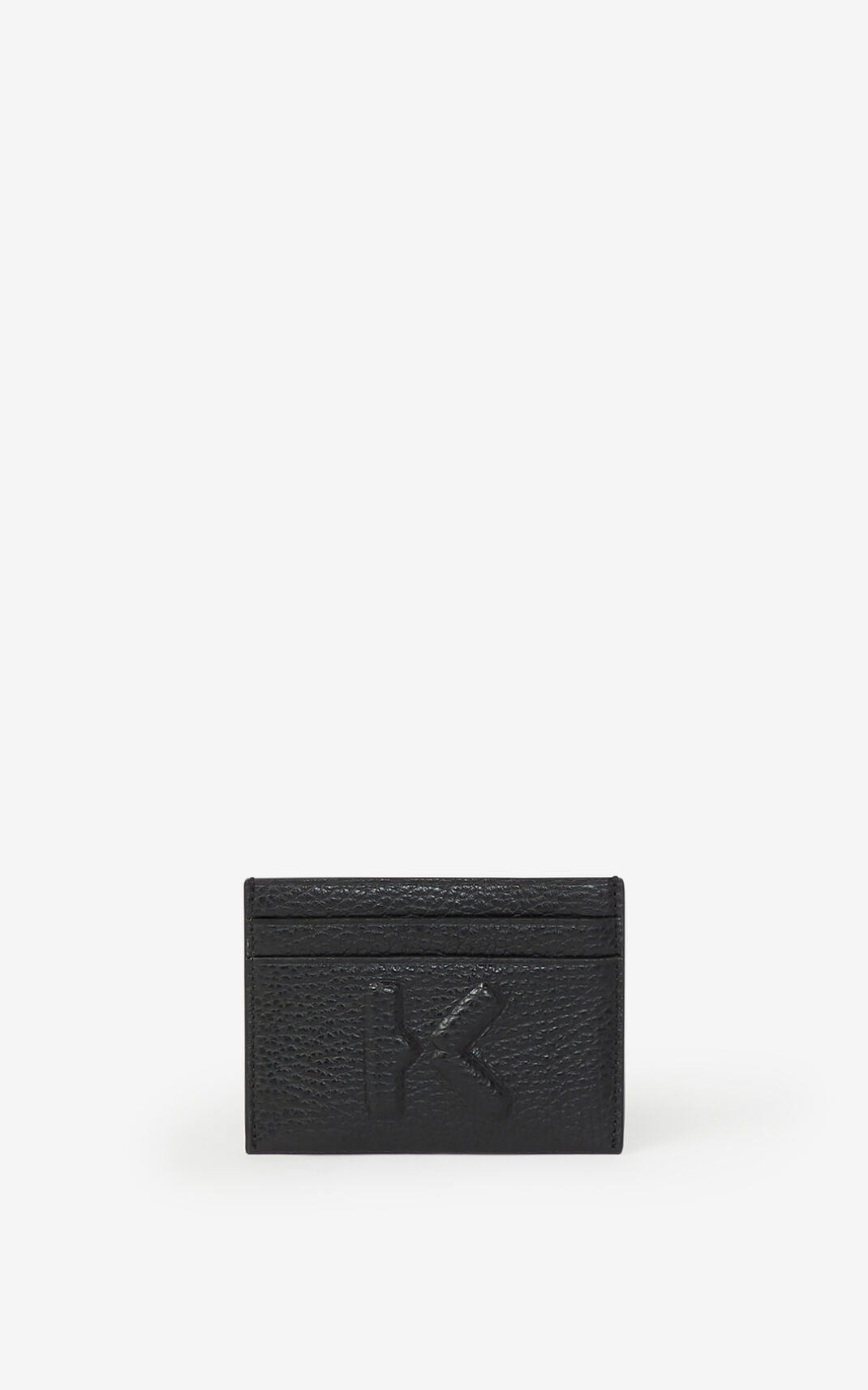 Kenzo Imprint grained Læder cardholder Pung Herre - Sort DK-159873